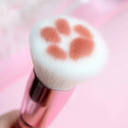 Pinceau de Maquillage Patte de Chat Rose et Blanc