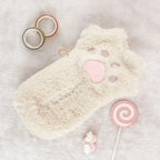 Trousse patte de chat kawaii en peluche douce pour crayons - Câlin Kawaii