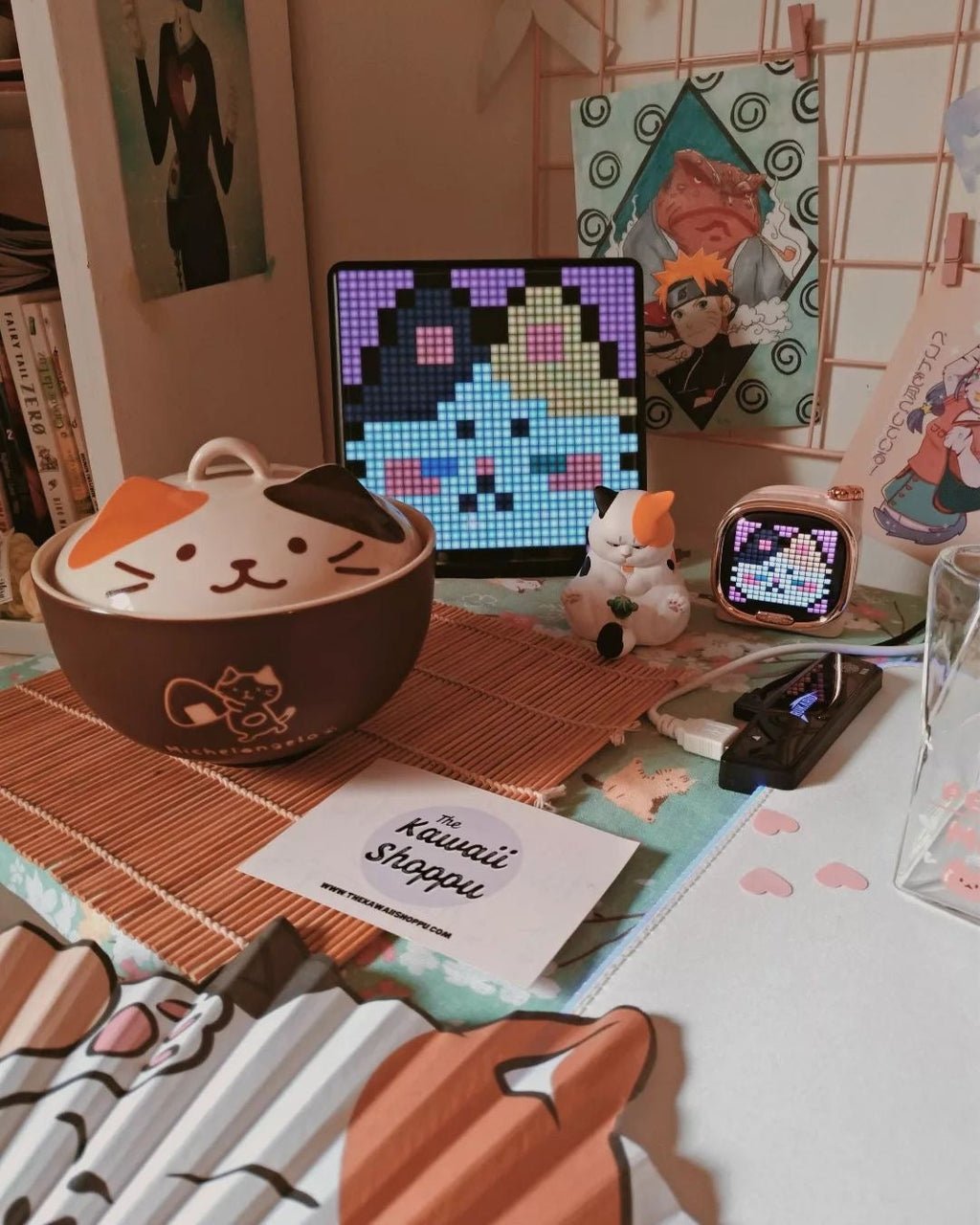 Bol en Céramique Kawaii à Tête de Chat Brun Foncé