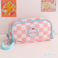Trousse à crayons en toile Kawaii Cubby ourson kawaii scolaire - Câlin Kawaii