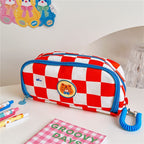 Trousse à crayons en toile Kawaii Cubby ourson kawaii scolaire - Câlin Kawaii