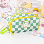 Trousse à crayons en toile Kawaii Cubby ourson kawaii scolaire - Câlin Kawaii