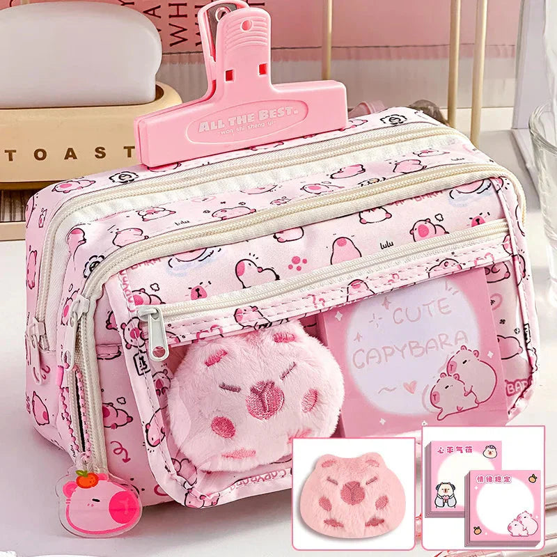 Trousse à crayons DIY papeterie capybara kawaii - Câlin Kawaii