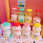 Gourde Kawaii en Forme de Lait aux Fruits avec Sangle