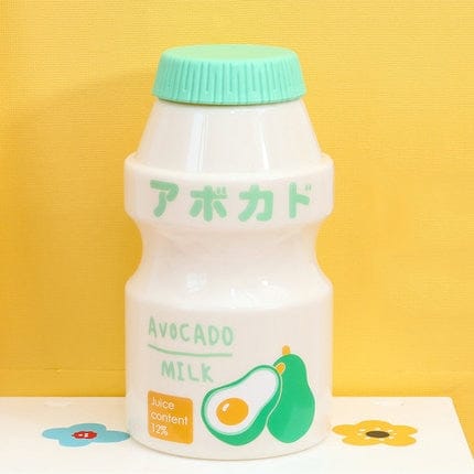 Bouteille d'eau kawaii motif lait et fruits mignons - Câlin Kawaii