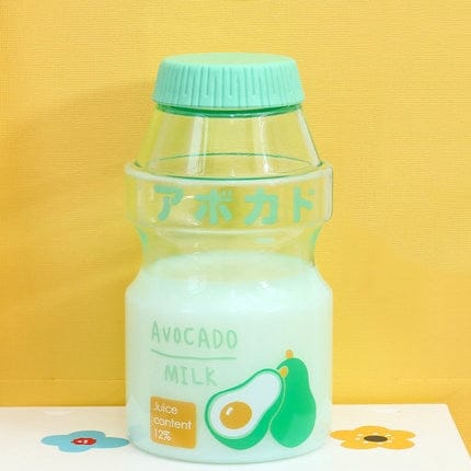 Bouteille d'eau kawaii motif lait et fruits mignons - Câlin Kawaii