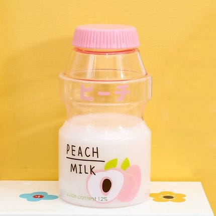 Bouteille d'eau kawaii motif lait et fruits mignons - Câlin Kawaii