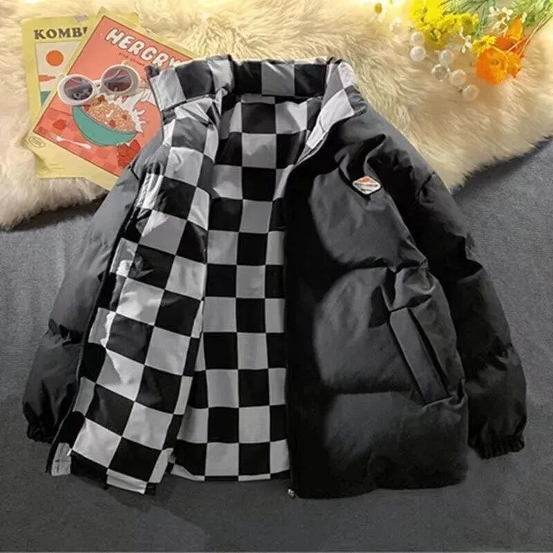 Doudoune réversible kawaii hiver ourson cœur mignon - Câlin Kawaii