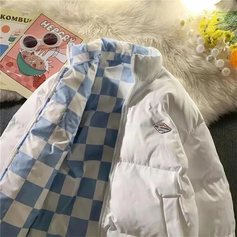 Doudoune réversible kawaii hiver ourson cœur mignon - Câlin Kawaii