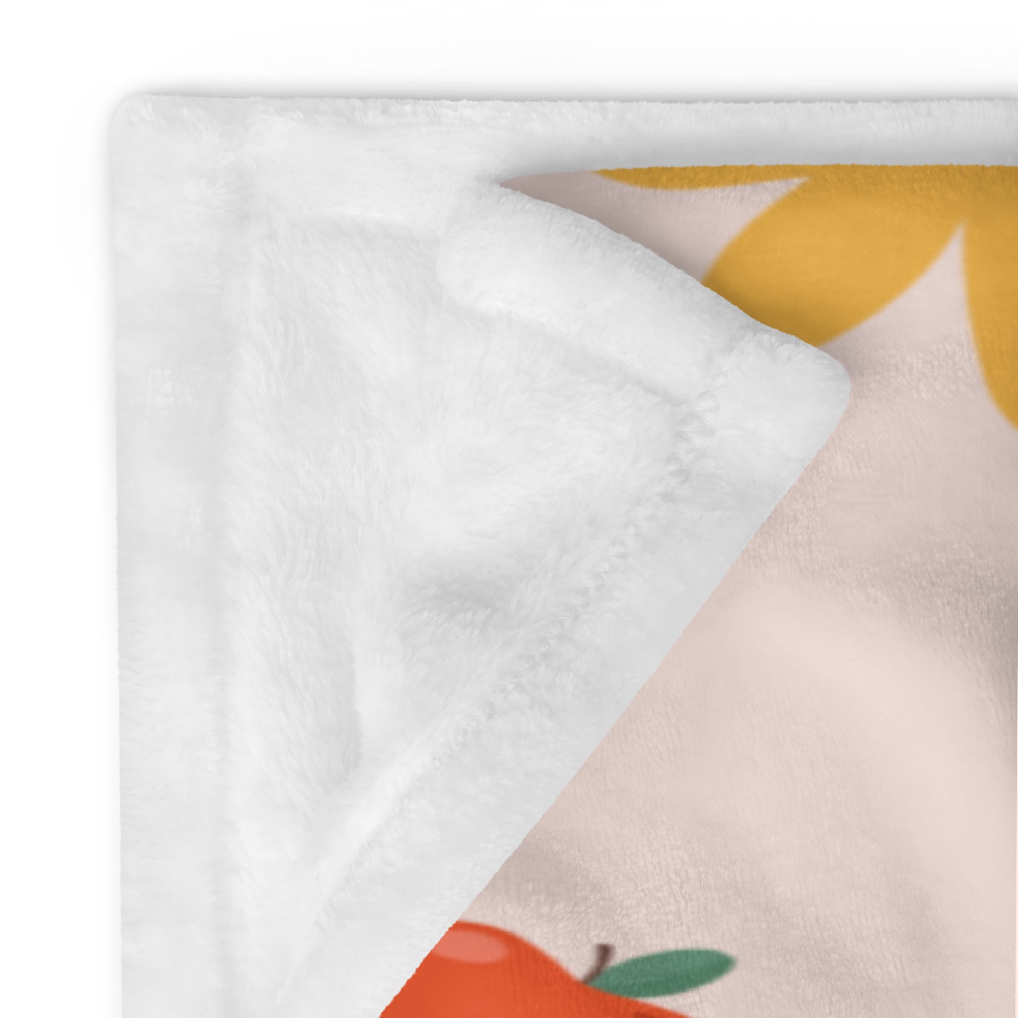 Plaid en Polaire Rose Pâle à Motifs Automnaux Mignons