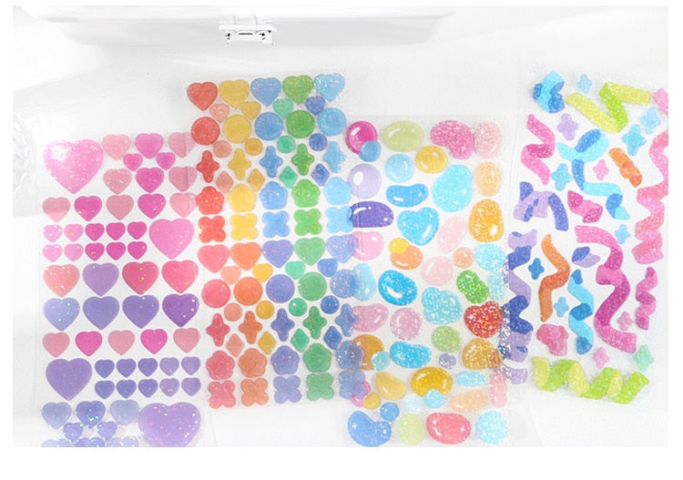 Stickers Holographiques Scintillants Formes Fantaisie