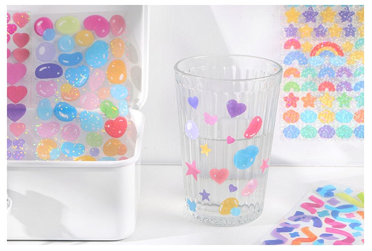 Stickers Holographiques Scintillants Formes Fantaisie