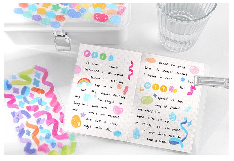 Stickers Holographiques Scintillants Formes Fantaisie