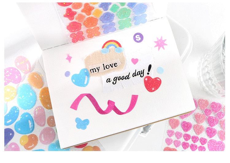 Stickers Holographiques Scintillants Formes Fantaisie
