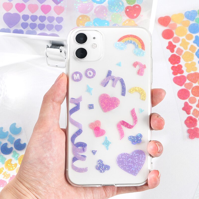 Stickers Holographiques Scintillants Formes Fantaisie