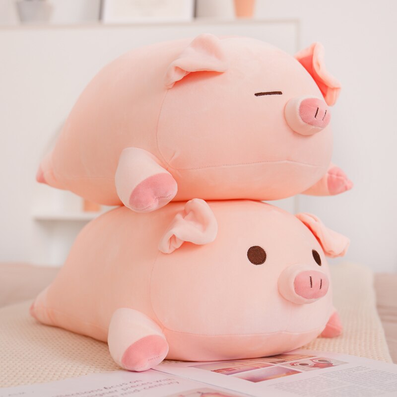 Peluche Cochon Rose Pâle Paresseux