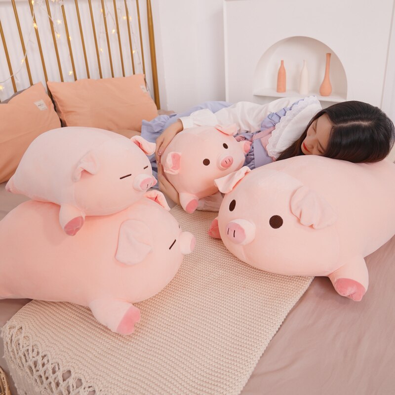 Peluche Cochon Rose Pâle Paresseux
