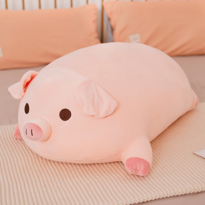 Peluche Cochon Rose Pâle Paresseux