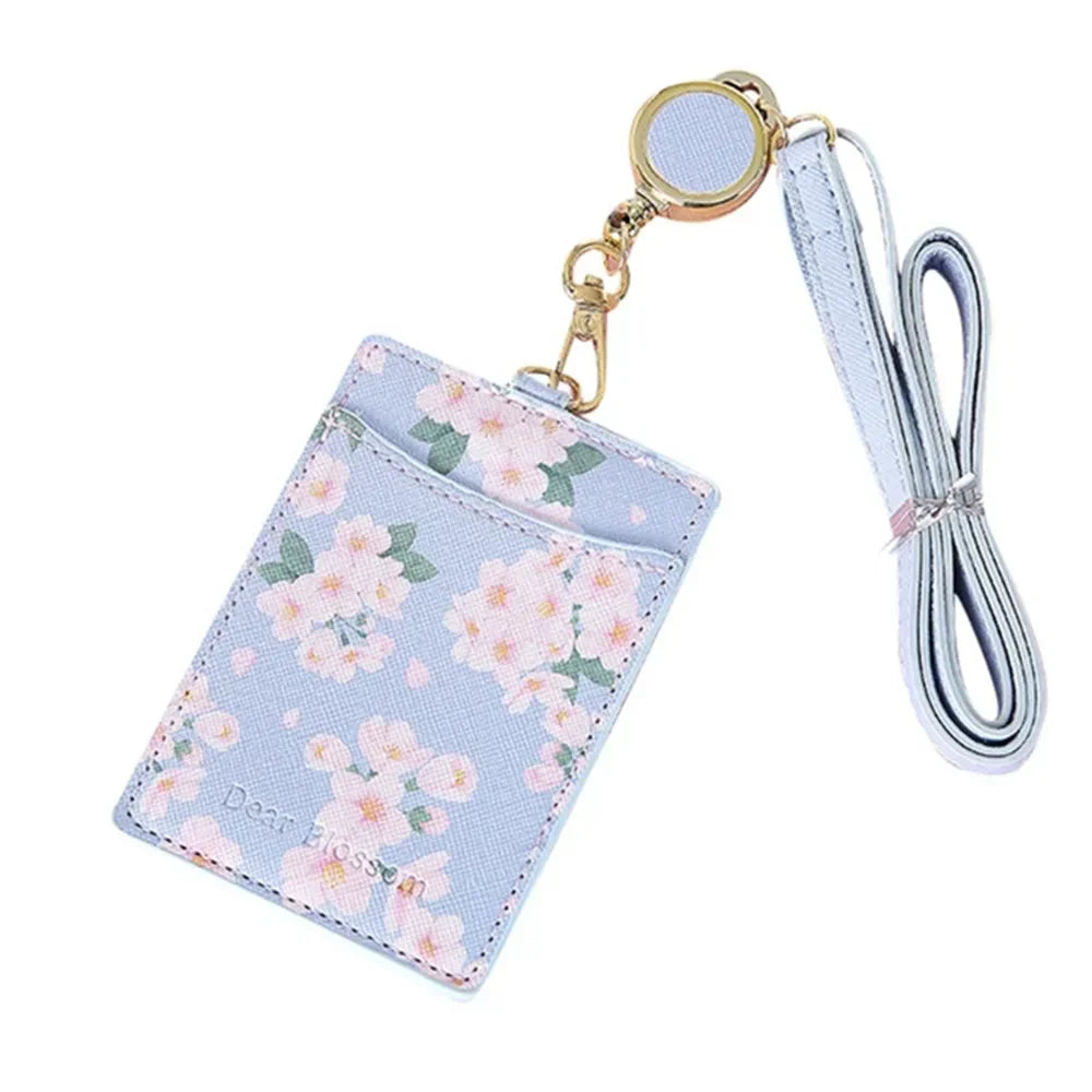 Tour de cou porte-carte d'identité et porte-photo Sakura kawaii - Câlin Kawaii