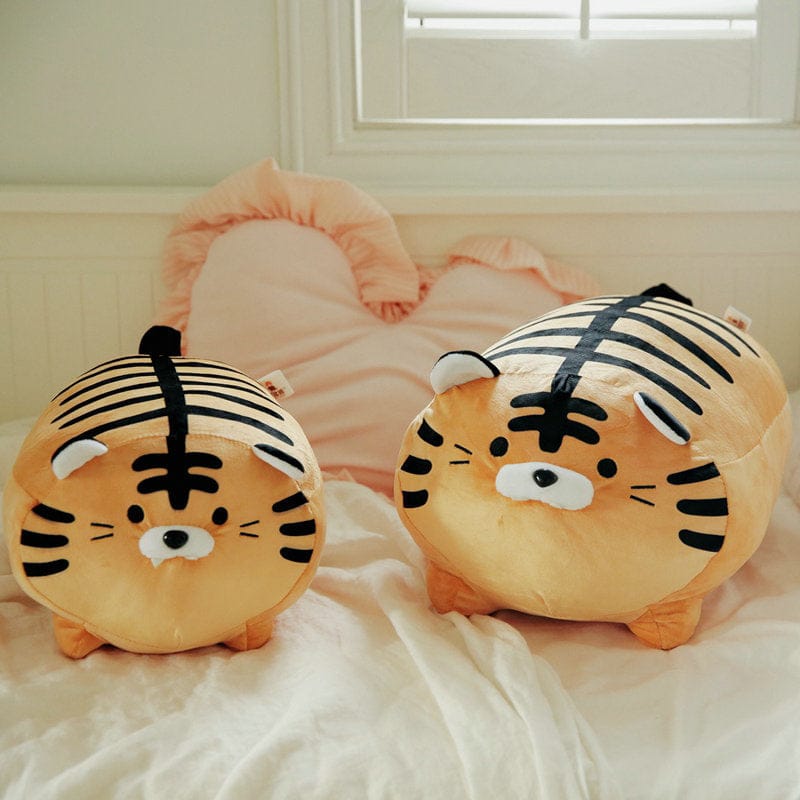 Peluche Tigre Rond Mignon à Rayures Noires
