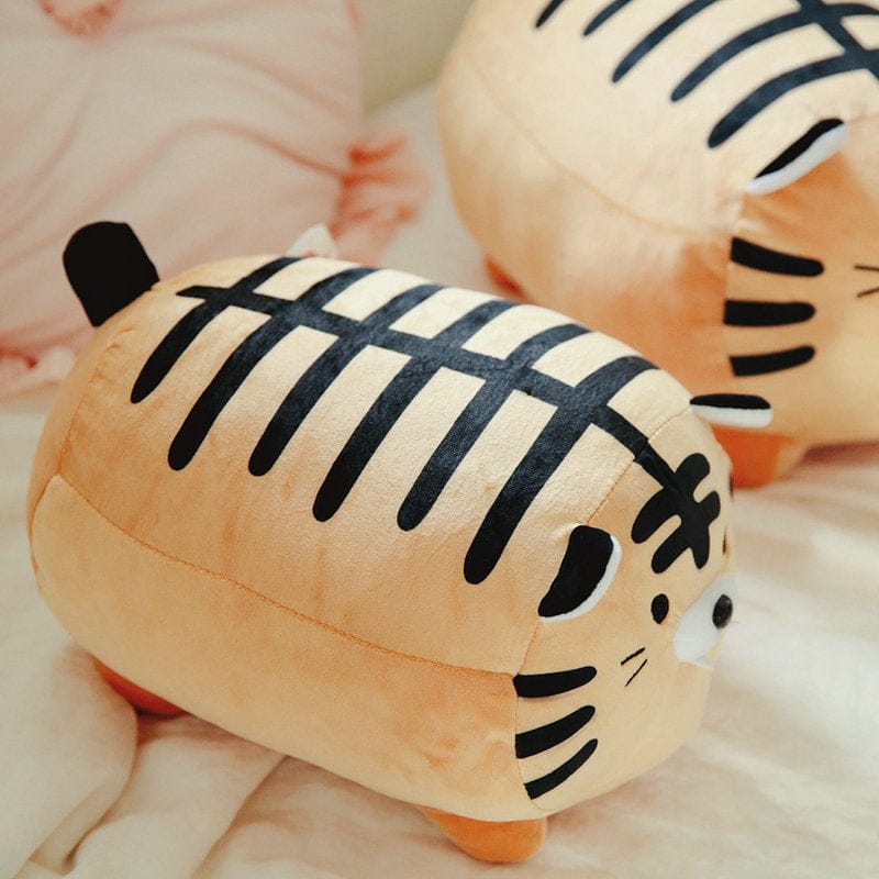 Peluche Tigre Rond Mignon à Rayures Noires