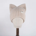 Bonnet chaton style coréen en laine tricotée - Câlin Kawaii