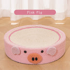 Grattoir rond tressé et lit tressé pour chat kawaii - Câlin Kawaii