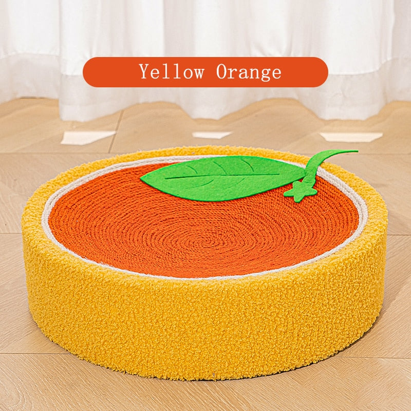 Grattoir rond tressé et lit tressé pour chat kawaii - Câlin Kawaii