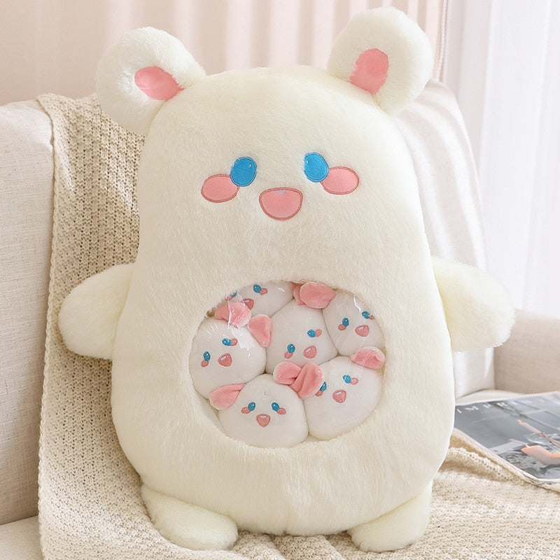 Lot de 6 peluches Koala, lapin, panda et Dino Pudding - Câlin Kawaii