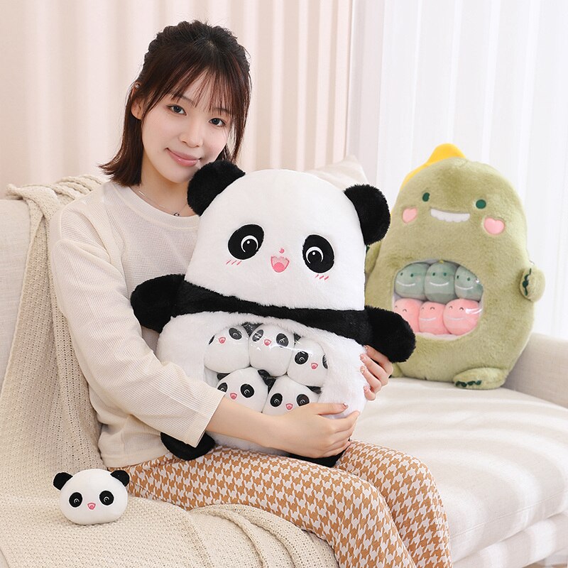 Peluche Koala Kawaii et ses Bébés Rose et Gris