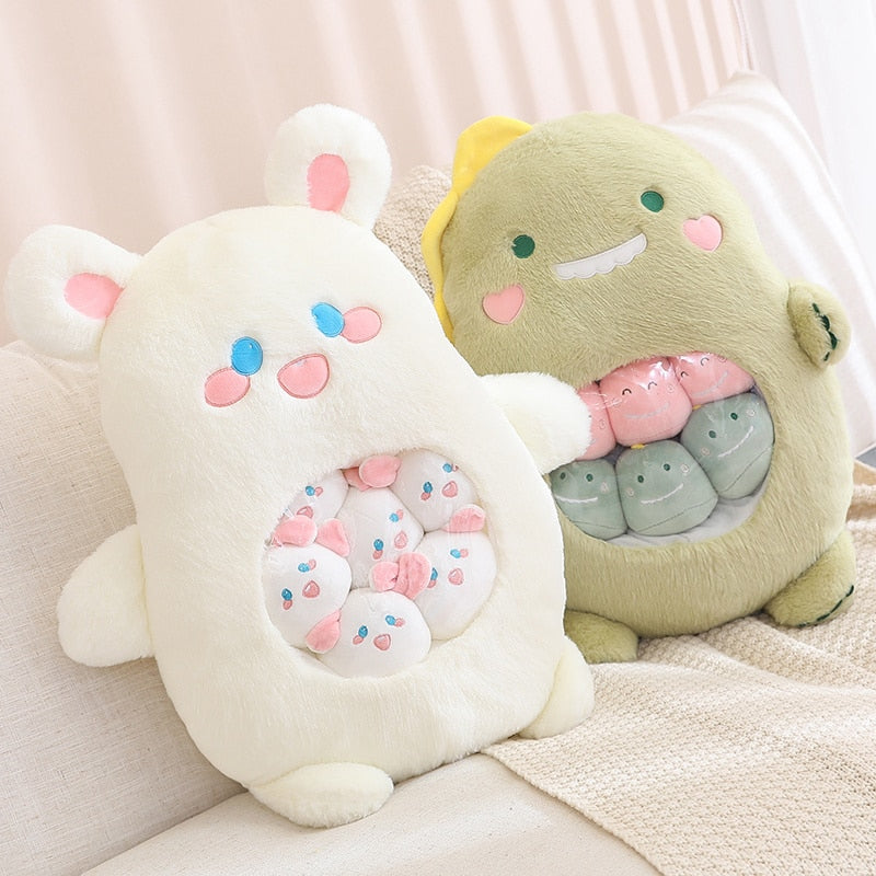 Peluche Koala Kawaii et ses Bébés Rose et Gris