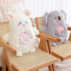 Peluche Koala Kawaii et ses Bébés Rose et Gris