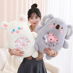 Peluche Koala Kawaii et ses Bébés Rose et Gris