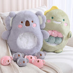 Peluche Koala Kawaii et ses Bébés Rose et Gris