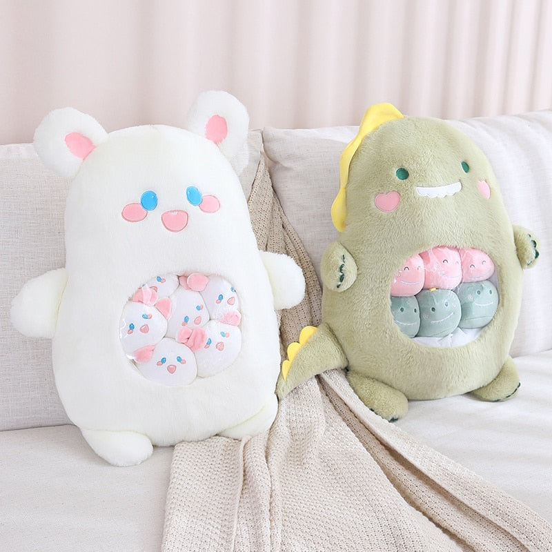 Peluche Koala Kawaii et ses Bébés Rose et Gris