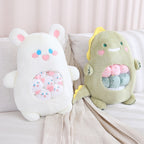 Peluche Koala Kawaii et ses Bébés Rose et Gris