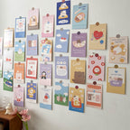 Mini Affiches Kawaii d'Oursons et Lapins Pastels