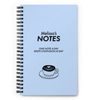 Carnet de Notes Melissa Bleu Pâle à Spirale Café