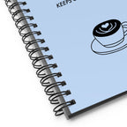 Carnet de Notes Melissa Bleu Pâle à Spirale Café