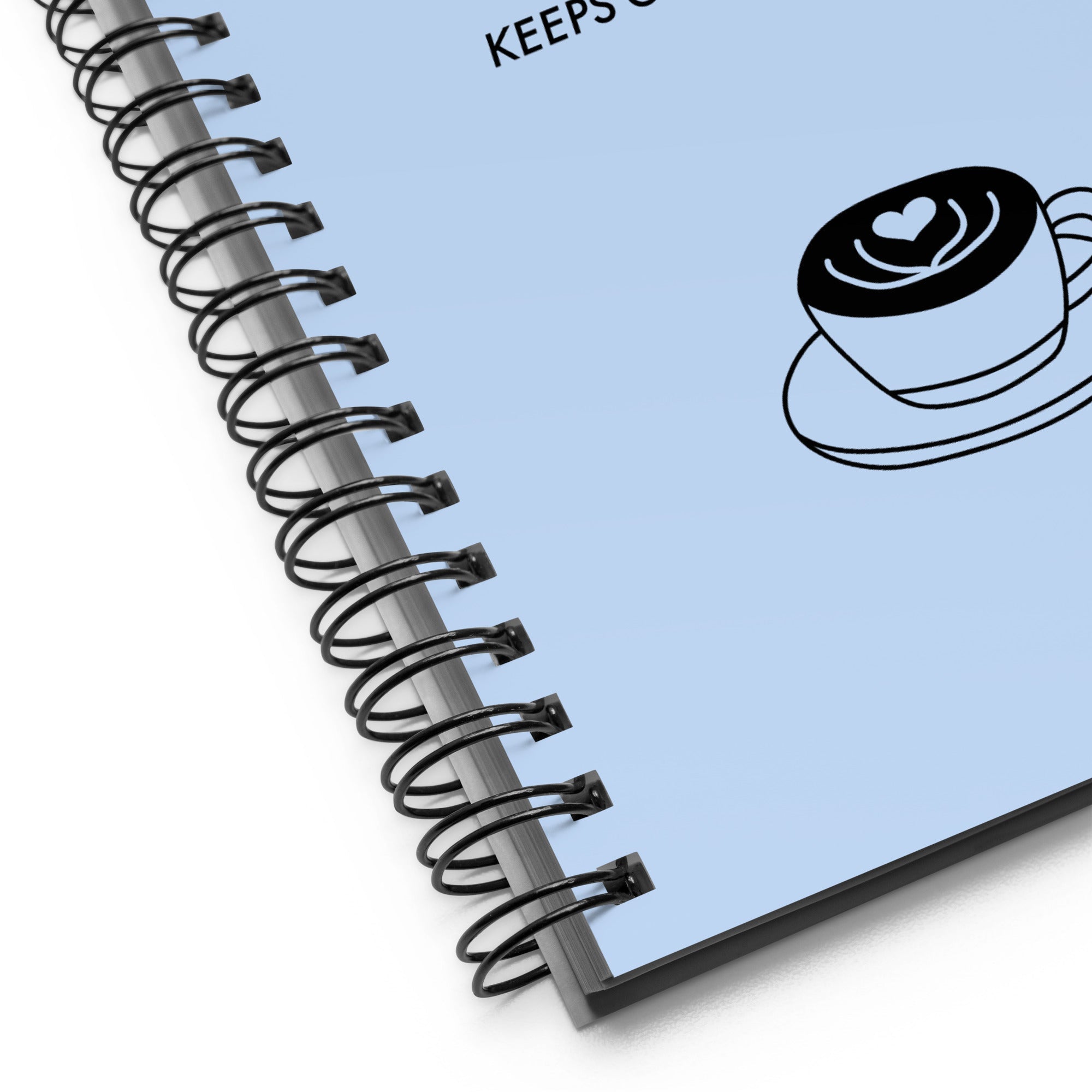 Carnet de Notes Melissa Bleu Pâle à Spirale Café