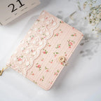 Carnet Vintage Rose Pâle à Fleurs et Bordure Dentelle