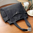 Grand Sac Cabas en Toile Écru à Multi-Poches
