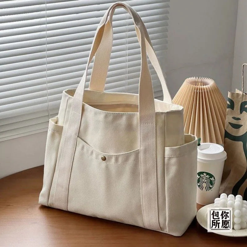 Grand sac cabas en toile, grande capacité, spacieux - Câlin Kawaii