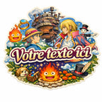 Sticker Prénom Personnalisé Château Ambulant