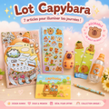 Lot Kawaii Capybara de 7 Articles Mignons