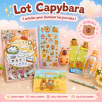 Lot Kawaii Capybara de 7 Articles Mignons