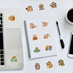 Lot de 20 Stickers Capybara Tendance