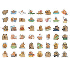 Lot de 20 Stickers Capybara Tendance