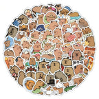 Lot de 20 Stickers Capybara Tendance