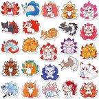 Lot de 20 Stickers Kitsune Décoratifs